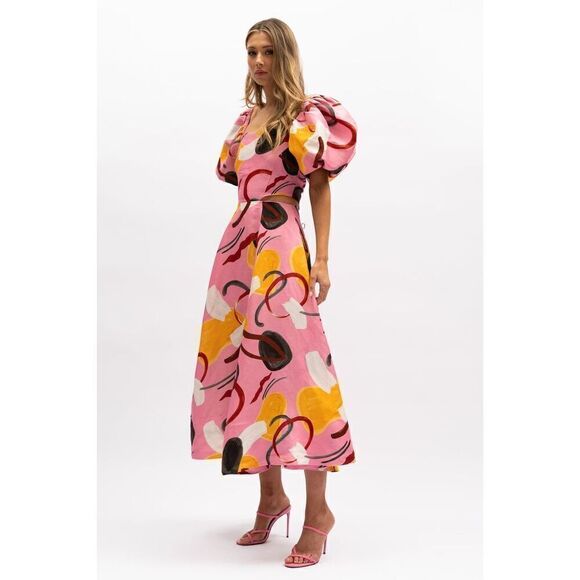 AURETA STUDIO Ada Midi Dress Size S - Picture 3 of 8